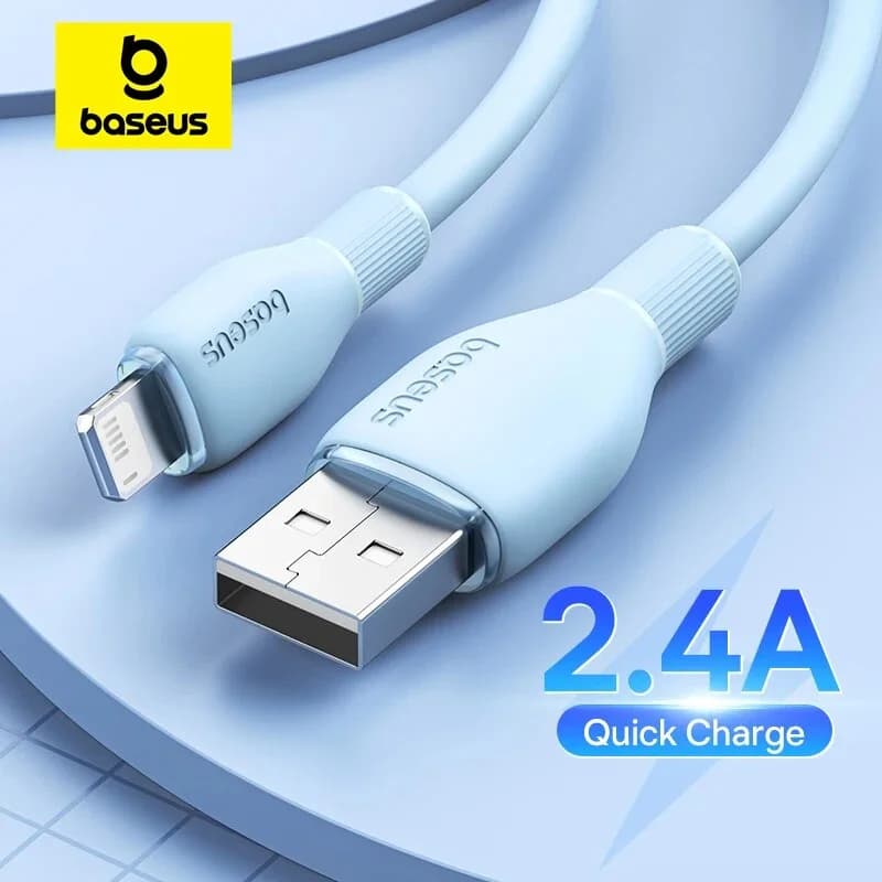TPE 2.4A Snelladen USB-kabel voor iPhone en iPad