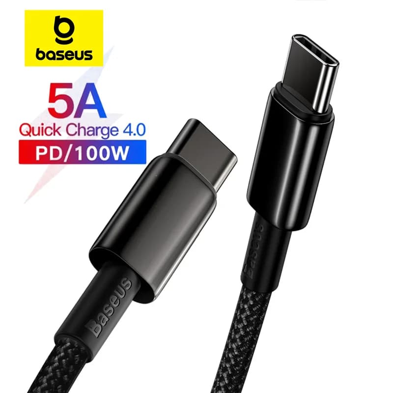 USB-C naar USB-C kabel, 100W PD snelladen