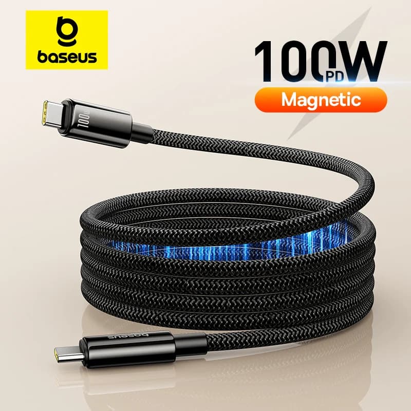 100W Magnetische USB-C Snellaadkabel voor iPhone 15