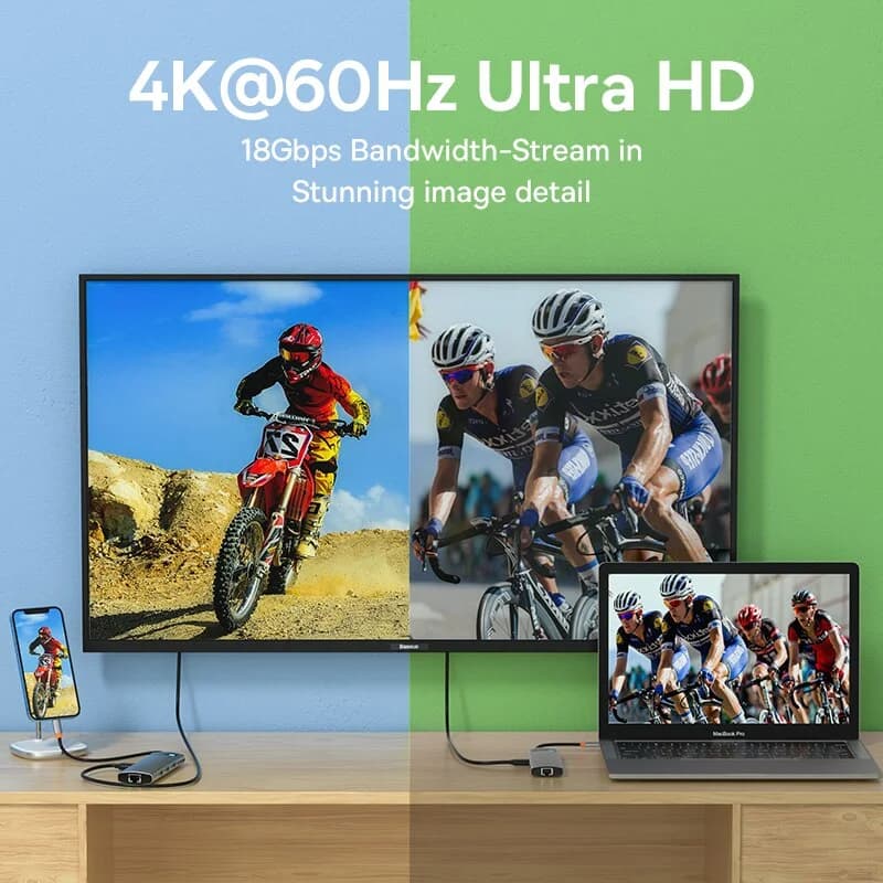 USB-C Hub met 4K HDMI, Ethernet en 100W PD