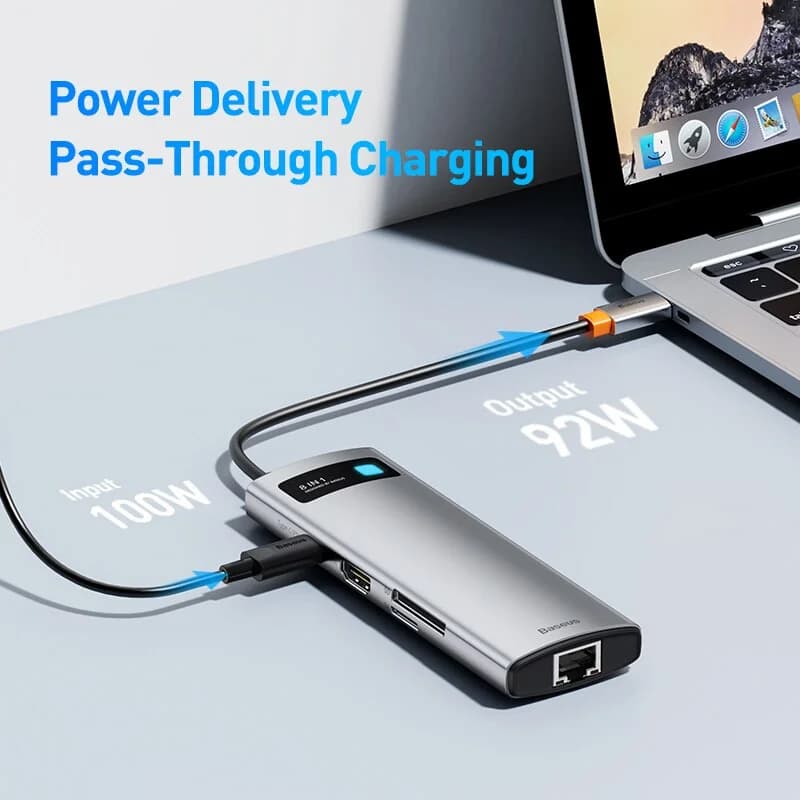 USB-C Hub met 4K HDMI, Ethernet en 100W PD